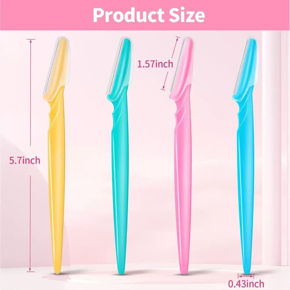 HUOWU Juego de 66 Piezas de Maquinilla de Afeitar Multiusos para Cejas, Exfoliación Y Dermaplaning Facial, con Funda de Precisión para Mujeres Y Hombres. Fácil de Usar.