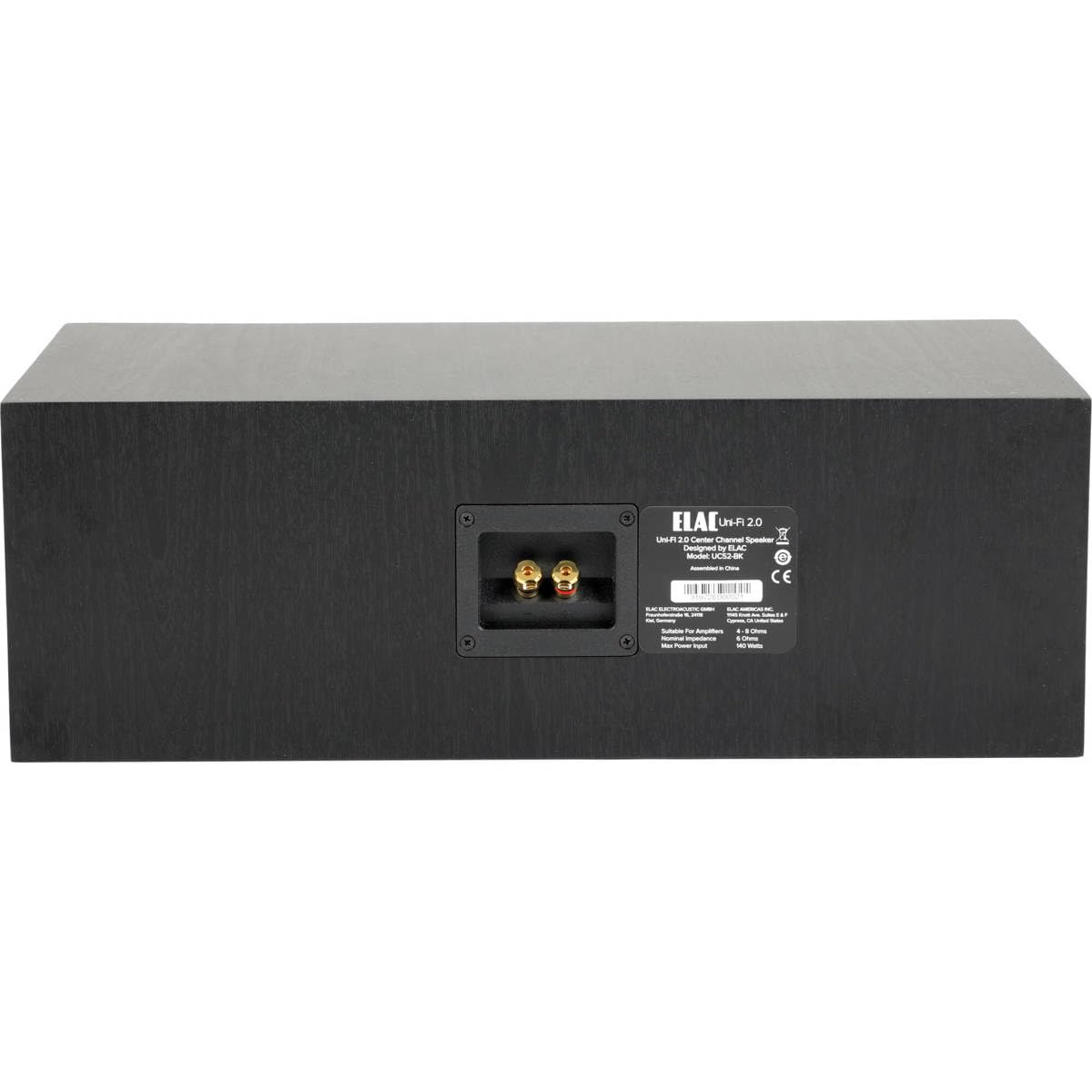 ELAC Uni-Fi 2.0 UC52 Altavoz Central (Cada uno), Negro (UC52-BK)