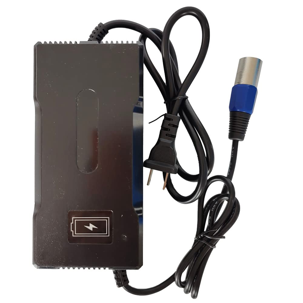 Cargador de batería de 67.2V 3A para batería de iones de litio de 16S 60V con conector XLR de 3 pines