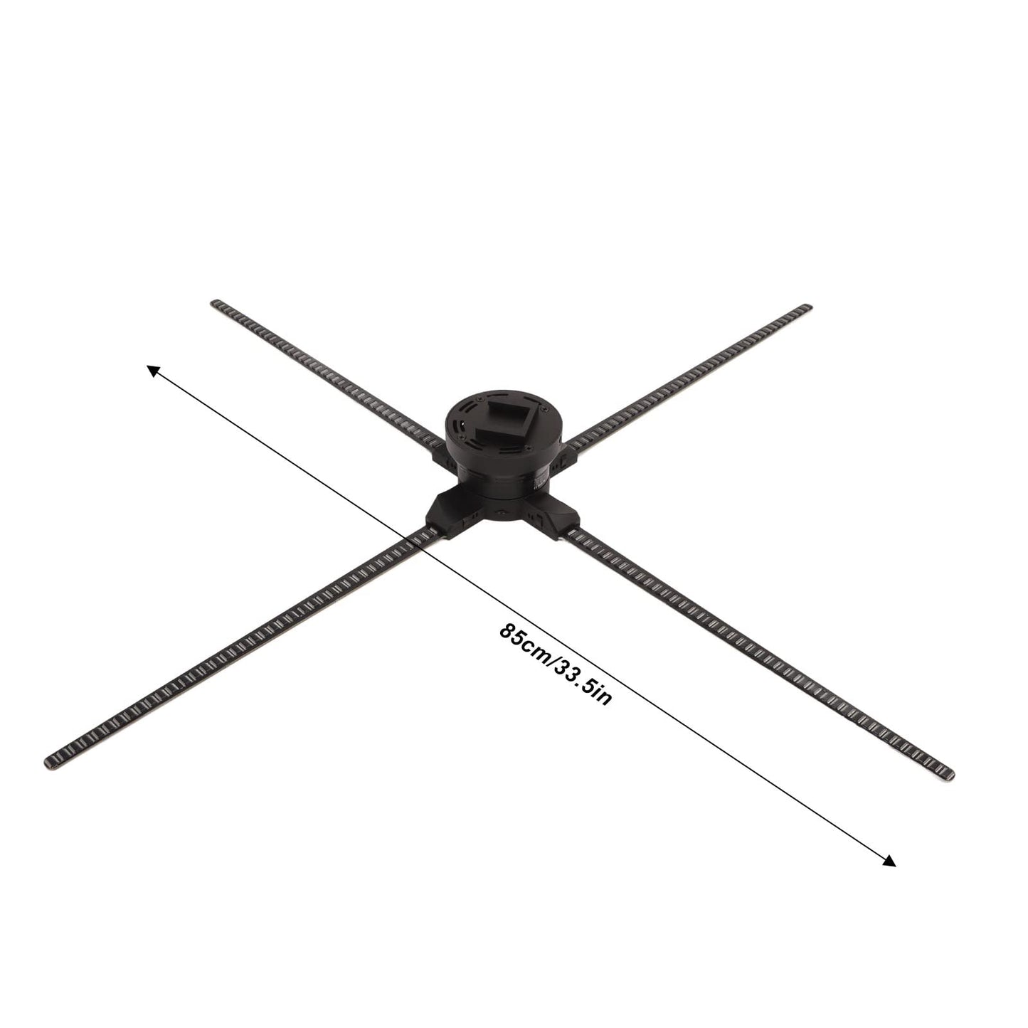 Máquina Publicitaria Holográfica 3D ASHATA WiFi Negro con Ventilador y 1024 LED