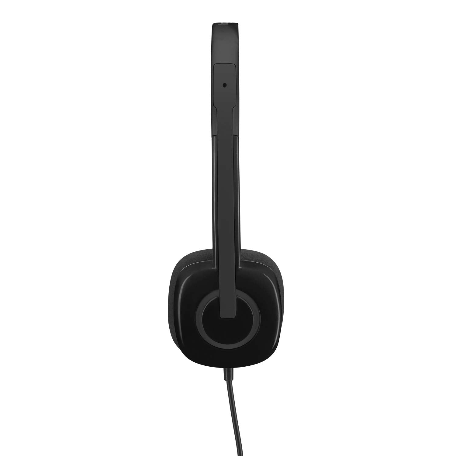Logitech H151 Diadema con Cable, Sonido Estéreo con Micrófono Giratorio, Jack 3,5mm, Controles Integrados, PC/Mac/Portátil/Tablet/Smartphone - Negro