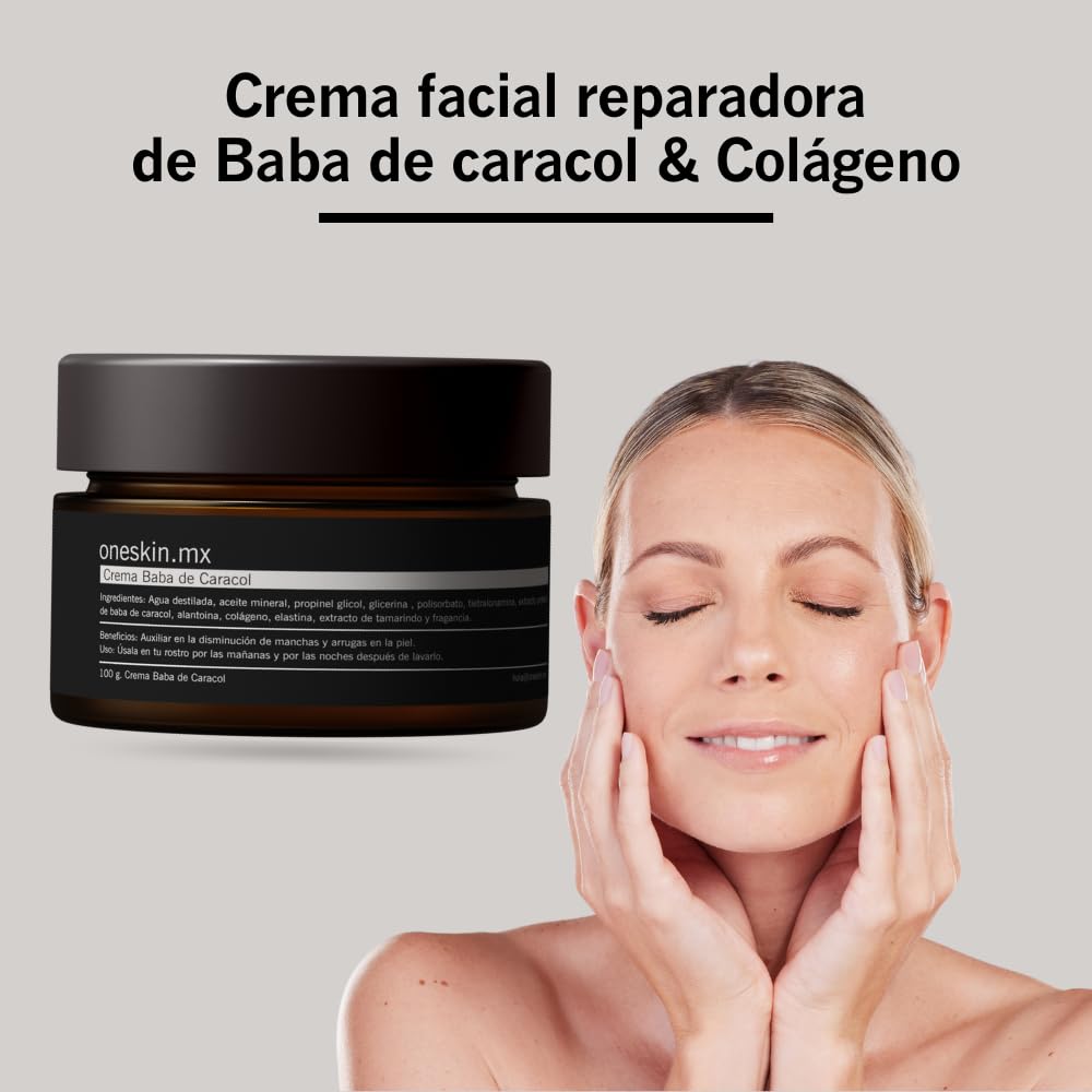 Crema Facial Baba de Caracol y Colágeno – 100 g | Antiarrugas y Antimanchas