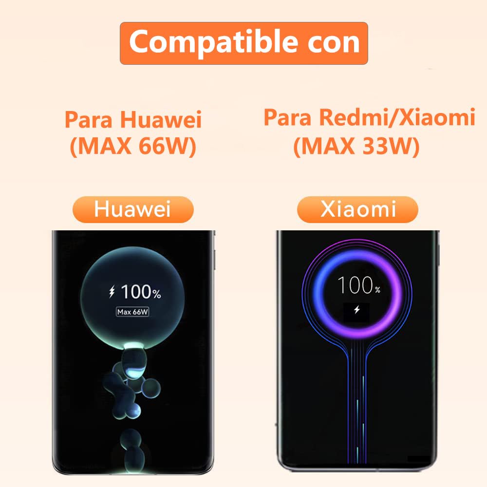 Cable USB C a USB A MORNWELL Blanco Carga Rápida 1M para Huawei y Otros Dispositivos