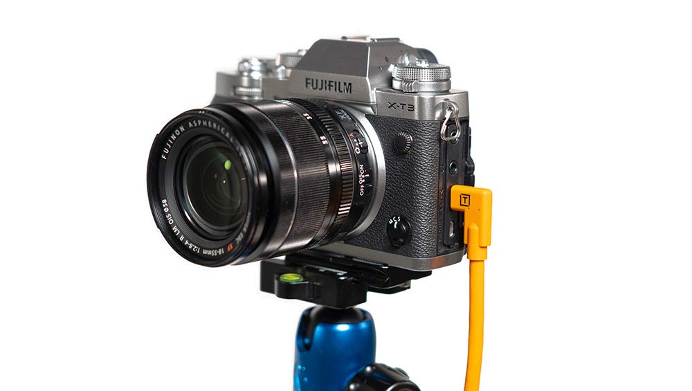 Cable TetherPro Tether Tools naranja USB-C a USB-C ángulo recto