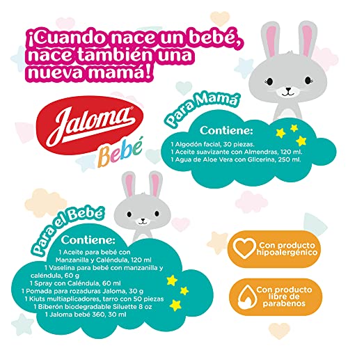 Jaloma | Kit de Bienvenida para Bebé y Mamá, Con productos para la Humectación de la Piel, 12 piezas
