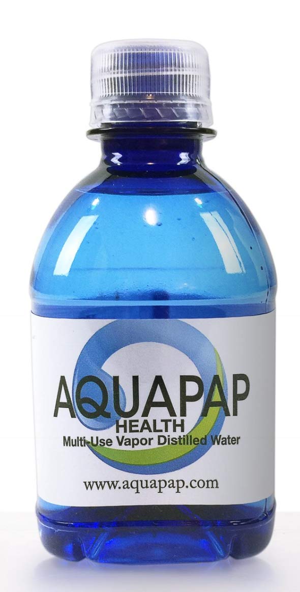 AQUAPAP Health, vapor facial de agua destilada 24 unidades de botellas de 8 onzas (vapor no incluido)