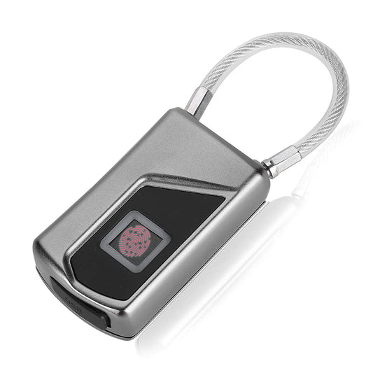 Candado Huella Digital, candado Inteligente biométrico Inteligente Candado de inducción Huella Digital con batería Recargable Candado antirrobo para Maleta, Mochila, Gimnasio, Bicicleta, etc.