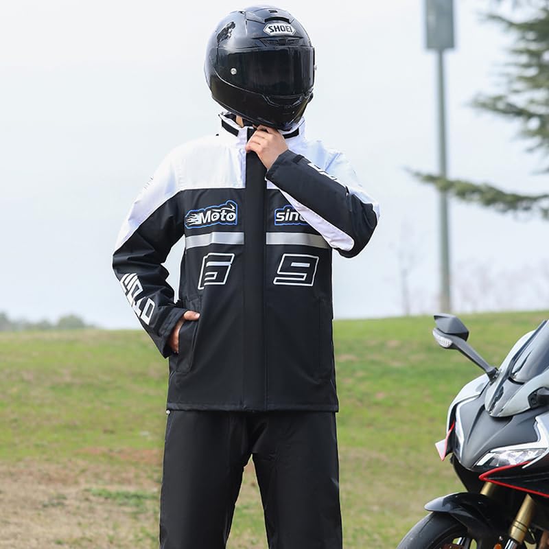 Impermeables SINOLL Reflectantes Impermeables con Fundas de Zapatos para Motocicletas y Bicicletas