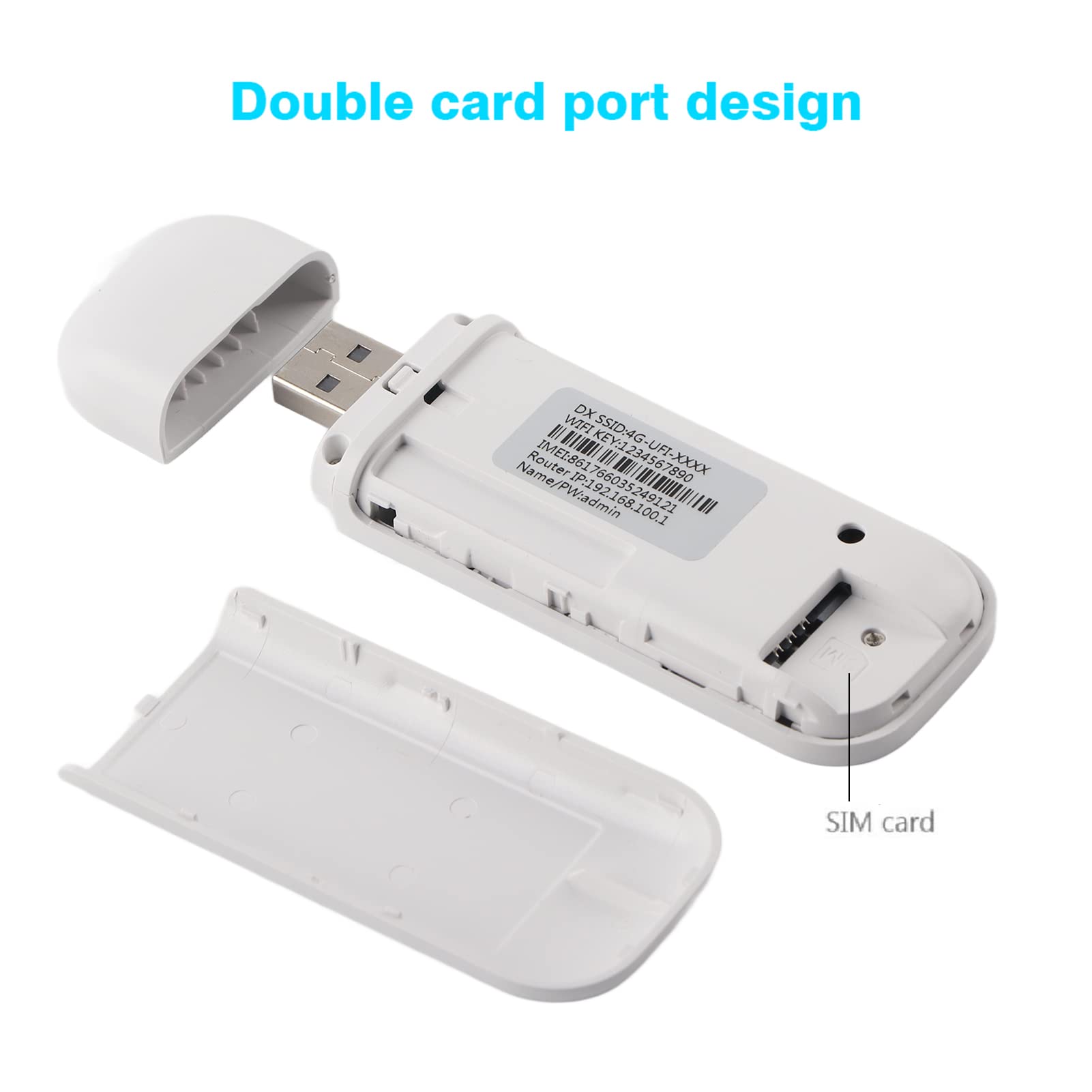 Enrutador Inalámbrico Zopsc Blanco 4G LTE USB WiFi Portátil con Ranura para SIM