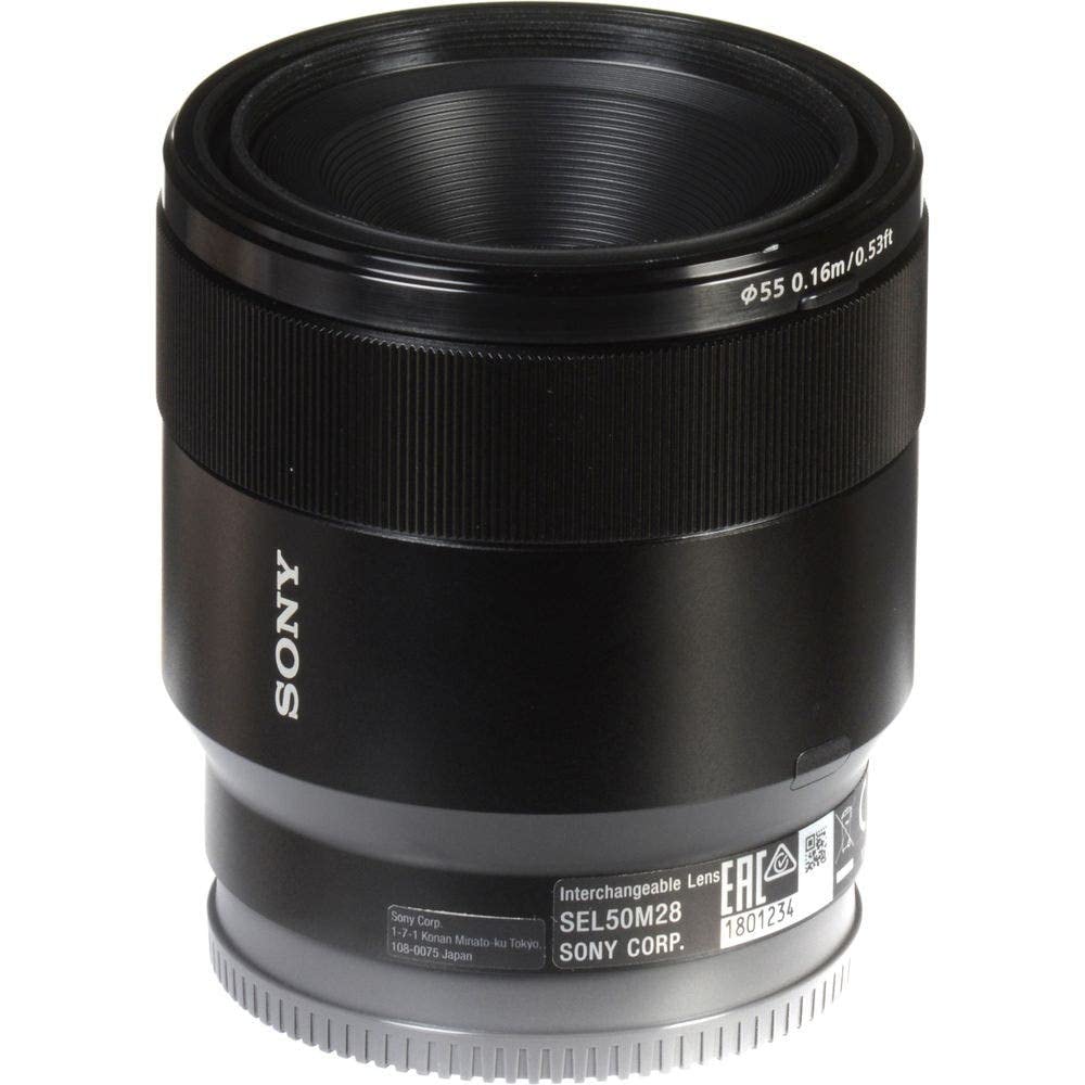Sony Lente Macro Fijo 50mm F2.8 Montura E Full Frame - FE con Estabilizador Steady Shot óptico (OSS) SEL50M28