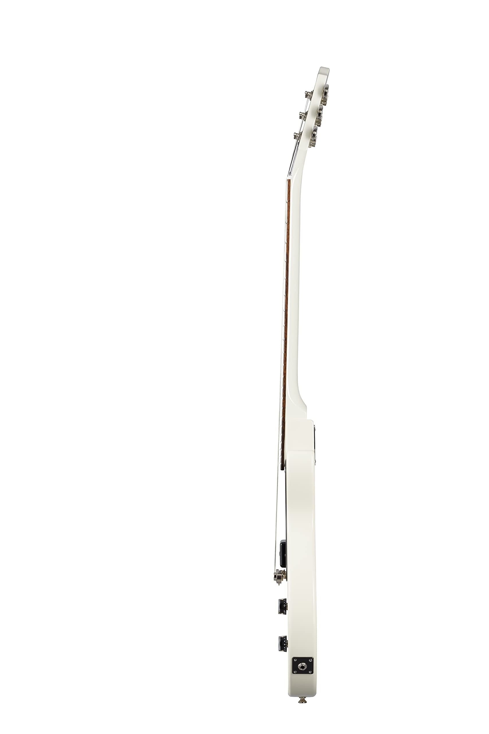 Epiphone Paquete de Guitarra Eléctrica Les Paul Junior Billie Joe Armstrong Blanco Clásico