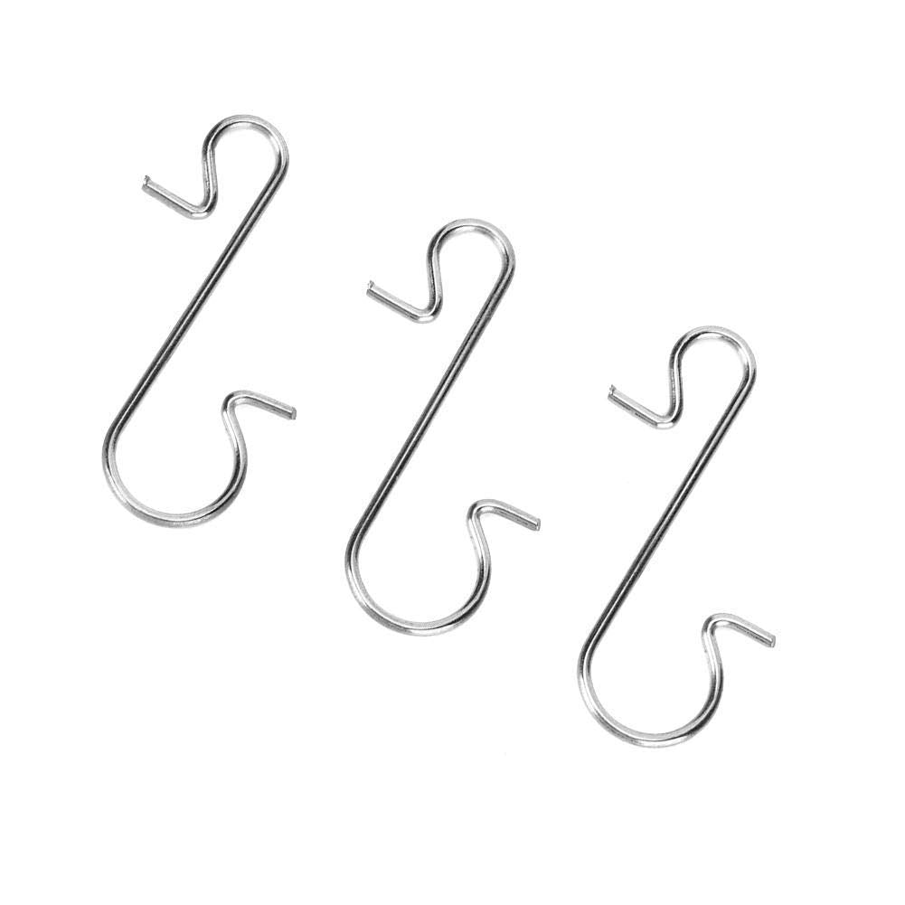 Ganchos en S Multiusos de Metal Blanco, 1 Pulgada, Paquete de 100 para Decoración y Manualidades DIY
