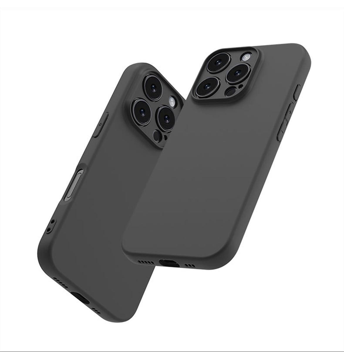 Funda para iPhone 16 Pro MAX QWYJ Negro Ultrafina TPU Matte Minimalista