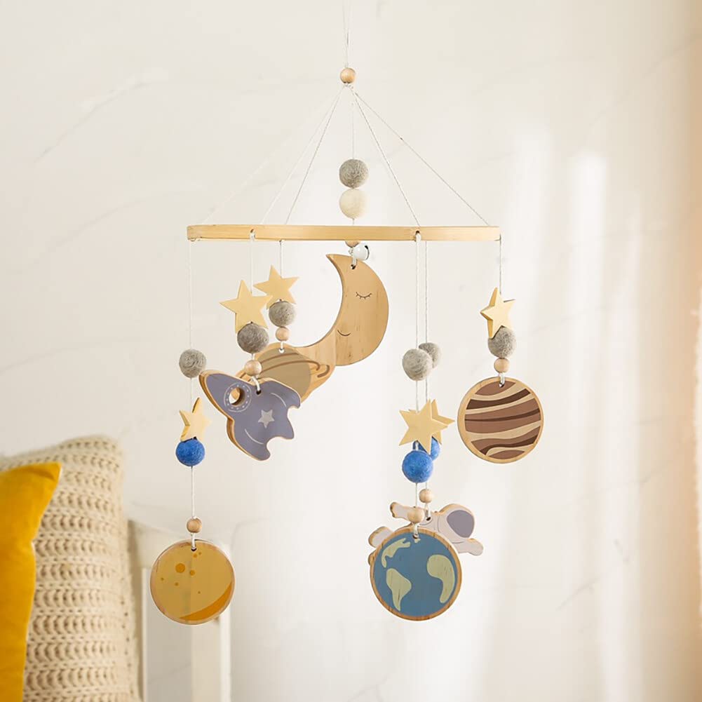 Lindo móvil para cuna con brazo móvil para cuna de bebé, soporte móvil para cuna de bebé, soporte móvil para cuna – Móvil neutro de género para decoración de guardería, accesorio móvil para cuna de bebé para decoración de guardería