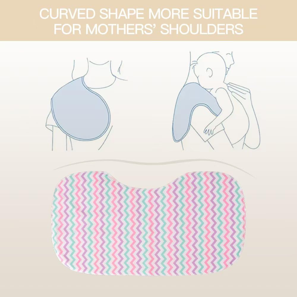 Sleepyturtle - Paños para eructos para bebé, toallas, paquete de 5, bebés, unisex, absorbentes, transpirables, con leche (rosa)