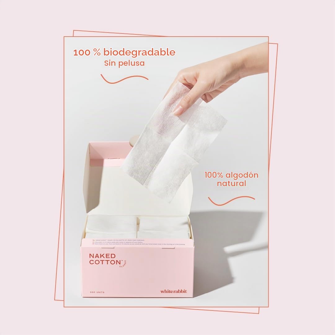 Almohadilla de Algodón Premium 100% Orgánico Auténtico Blanca Sin Blanquear ni Tratar