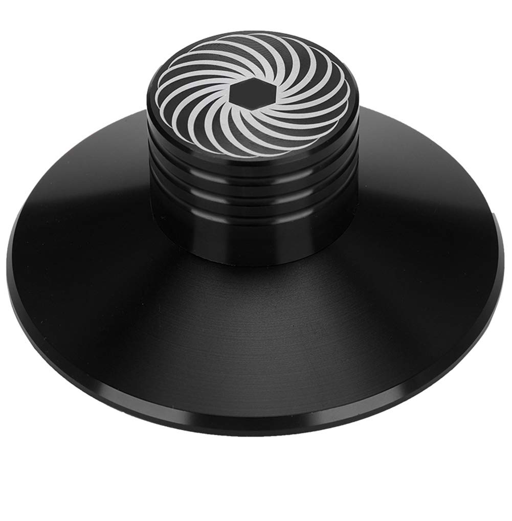 Estabilizador de Discos Alumino Negro Giratorio para LP y Vinilo