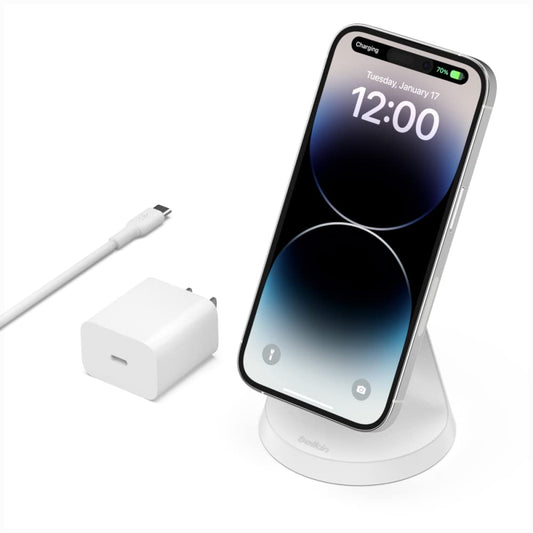 Belkin - Soporte magnético para iPhone - Compatible con MagSafe - Cargador inalámbrico - Funciona con iPhone 14, 13 y 12