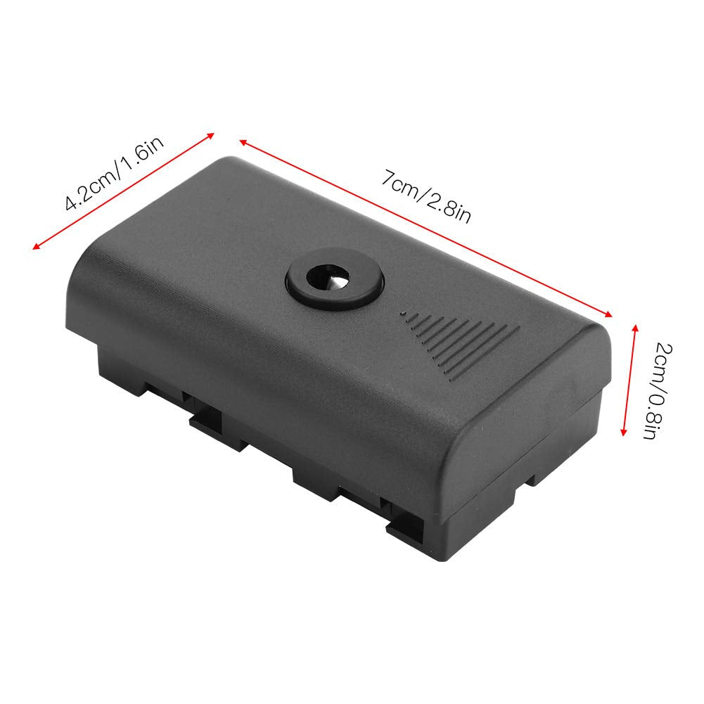 NP-F Batería ficticia Fuente de alimentación externa Acoplador de batería ficticia Adaptador de fuente de alimentación de CA para NP-F550 F570 F770 F750 F970 F990 con cable USB para alimentar la cámar