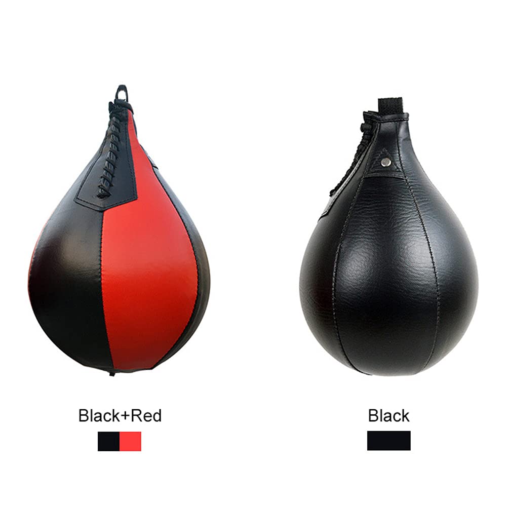 Saco De Boxeo Speedball Portátil De Cuero Sintético Negro para Gimnasio En Casa