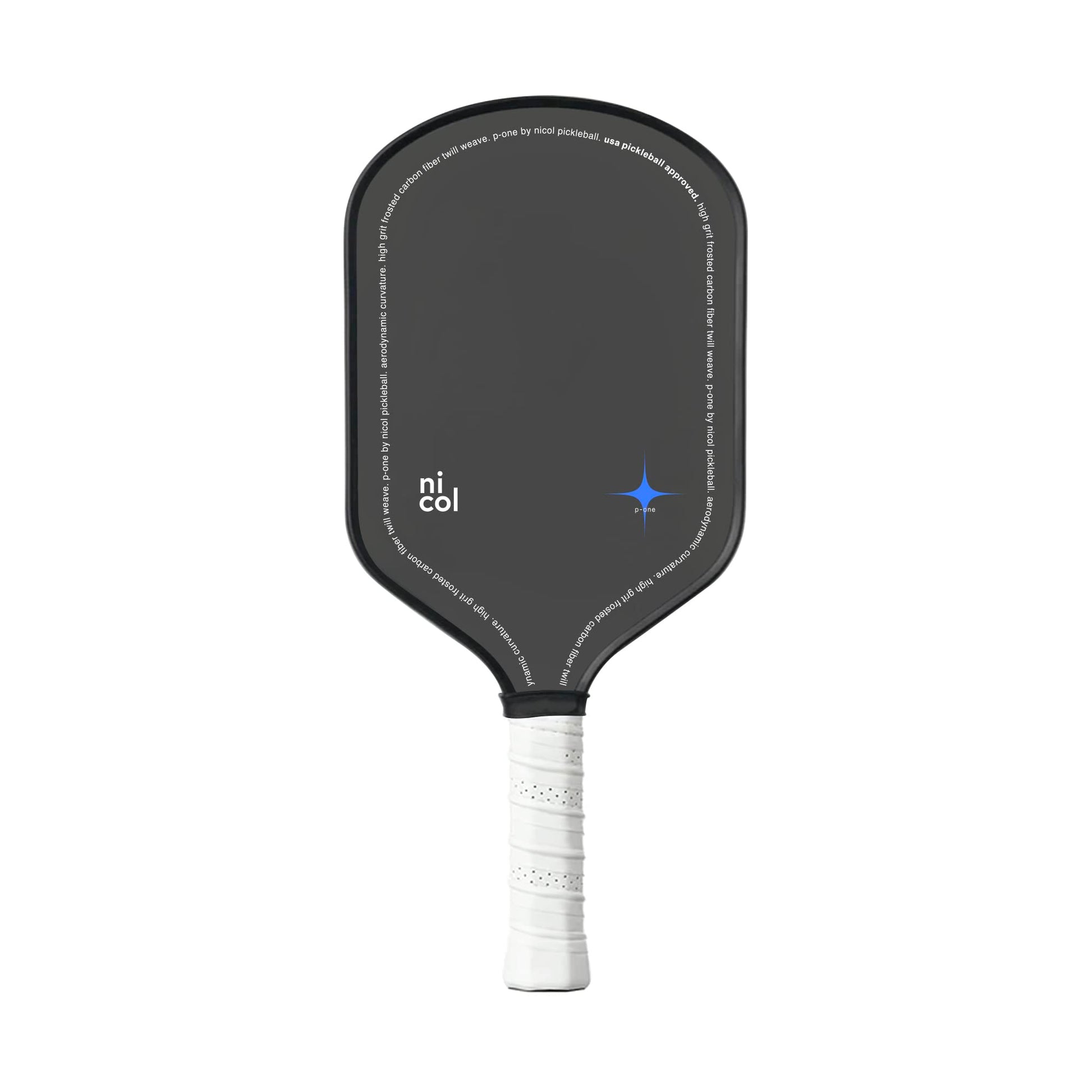 Paleta de Pickleball Nicol Pickleball Alargada Fibra de Carbono Japonesa Premium para un Giro y Control perfectos para Hombre y Mujer