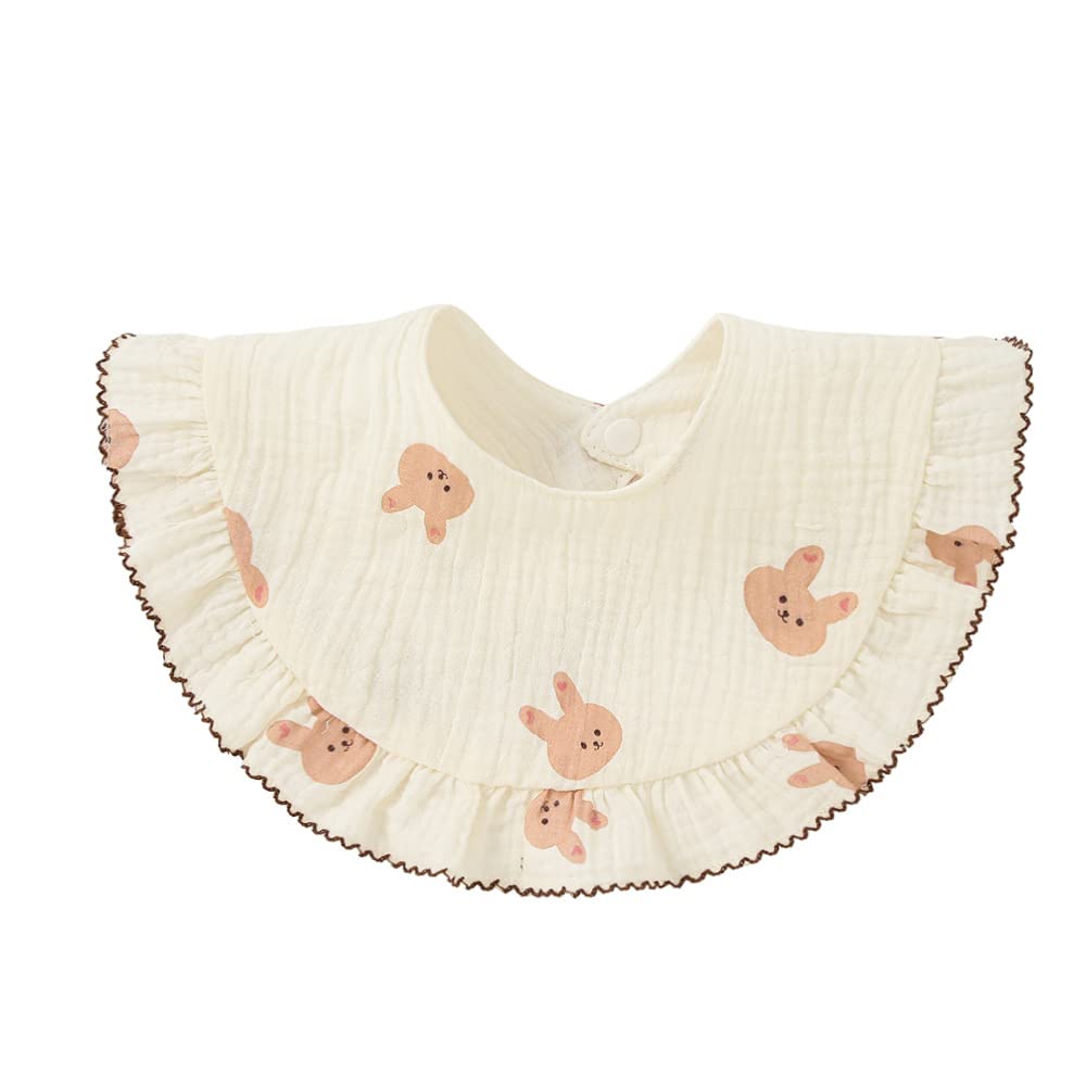 Nishine 4 Baberos Unisex De Muselina Para Bebé, Baberos Giratorios De Algodón De 360 Grados, Para Dentición, Alimentación Y Para Niño Y Niña, Conjunto Amarillo, Estampado Animal, Talla Única