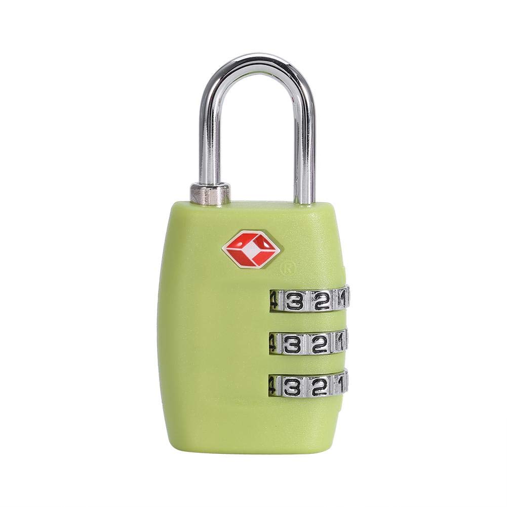 Candados para equipaje Candados de seguridad de 3 dígitos Candados con combinación Candado con código para maletas de viaje Estuche para equipaje(Verde)
