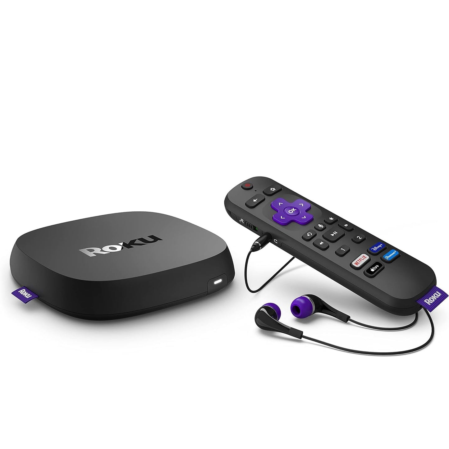 Roku Ultra | El dispositivo de transmisión definitivo 4K/HDR/D. Vision/Atmos, Roku Voice Remote Pro y más | TV gratuita y en vivo (reacondicionado)