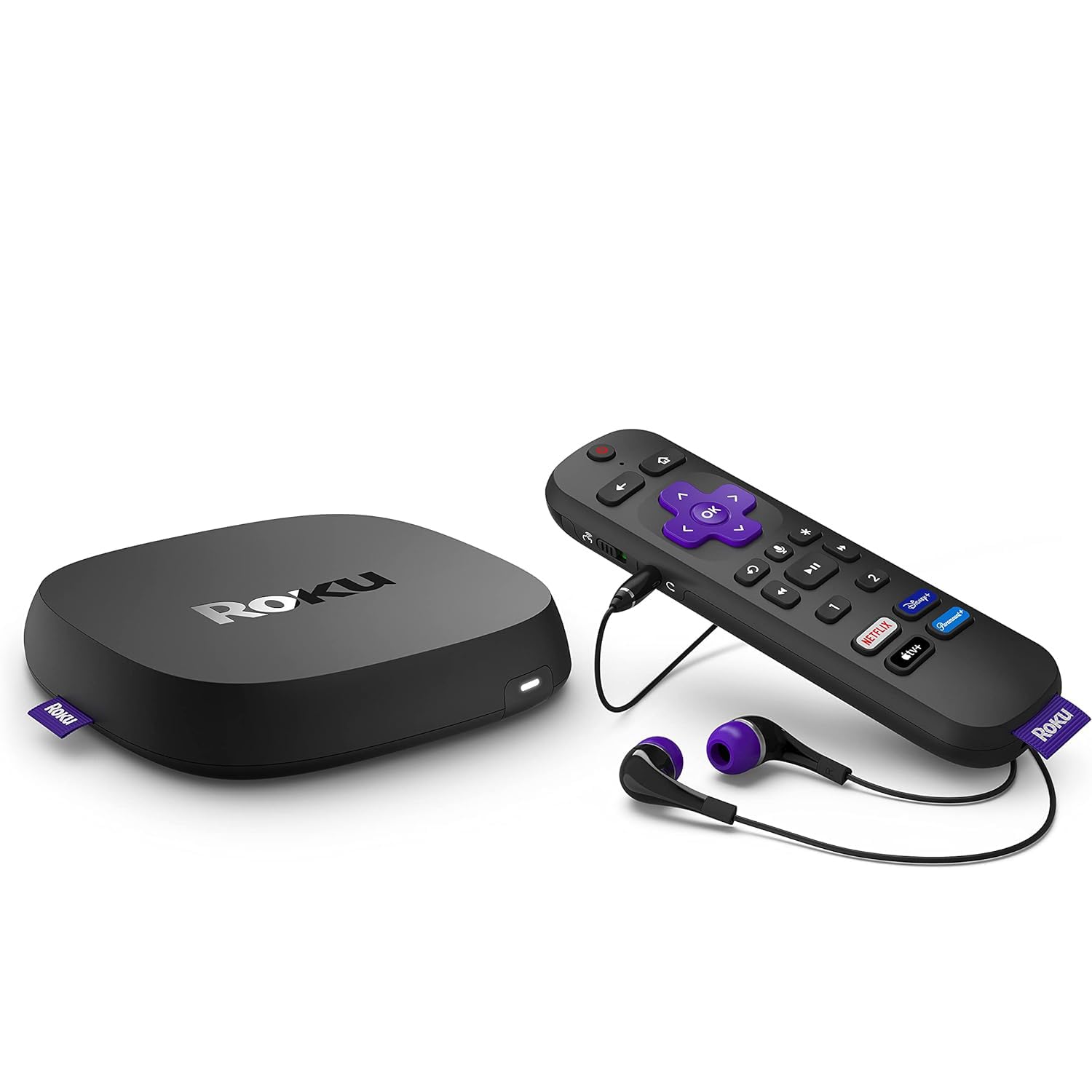 Roku Ultra | El dispositivo de transmisión definitivo 4K/HDR/D. Vision/Atmos, Roku Voice Remote Pro y más | TV gratuita y en vivo (reacondicionado)