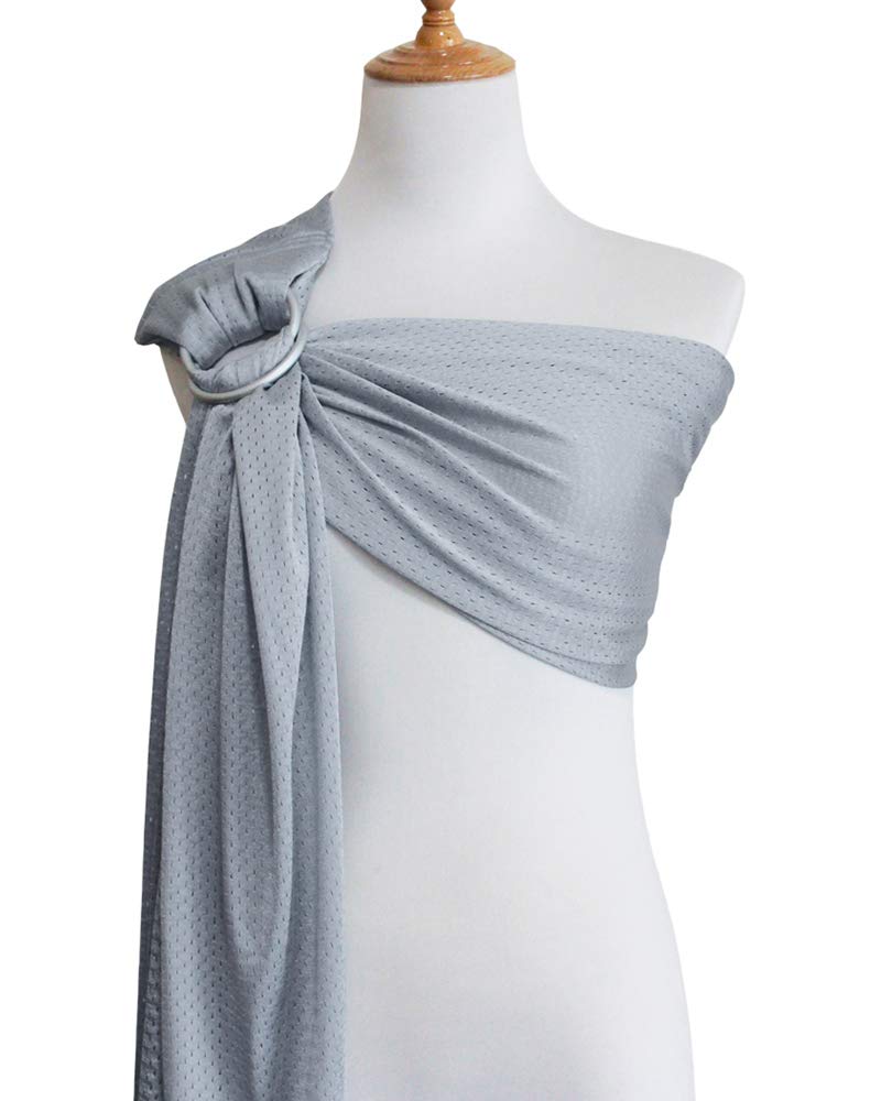 Vlokup - Portabebés de anillo de agua para bebé, malla ligera y transpirable para bebés, recién nacidos, niños y niños pequeños, perfecto para verano, natación, piscina, playa, ideal para papá, gris