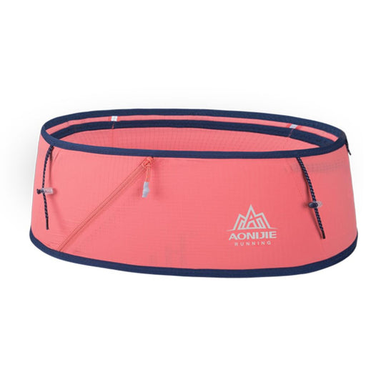 AONIJIE - Riñonera para correr, riñoneras con gran capacidad de almacenamiento para correr, maratón de campo y entrenamiento de fitness, transpirable y estable cinturón ultraligero, Rosado, Pequeño,