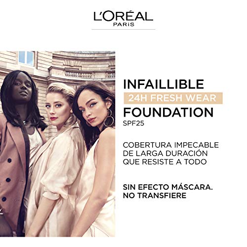 L´Oréal Paris, Base de maquillaje líquida de larga duración, Infallible 32h Freswear, Tono 130 True Beige, 30ml