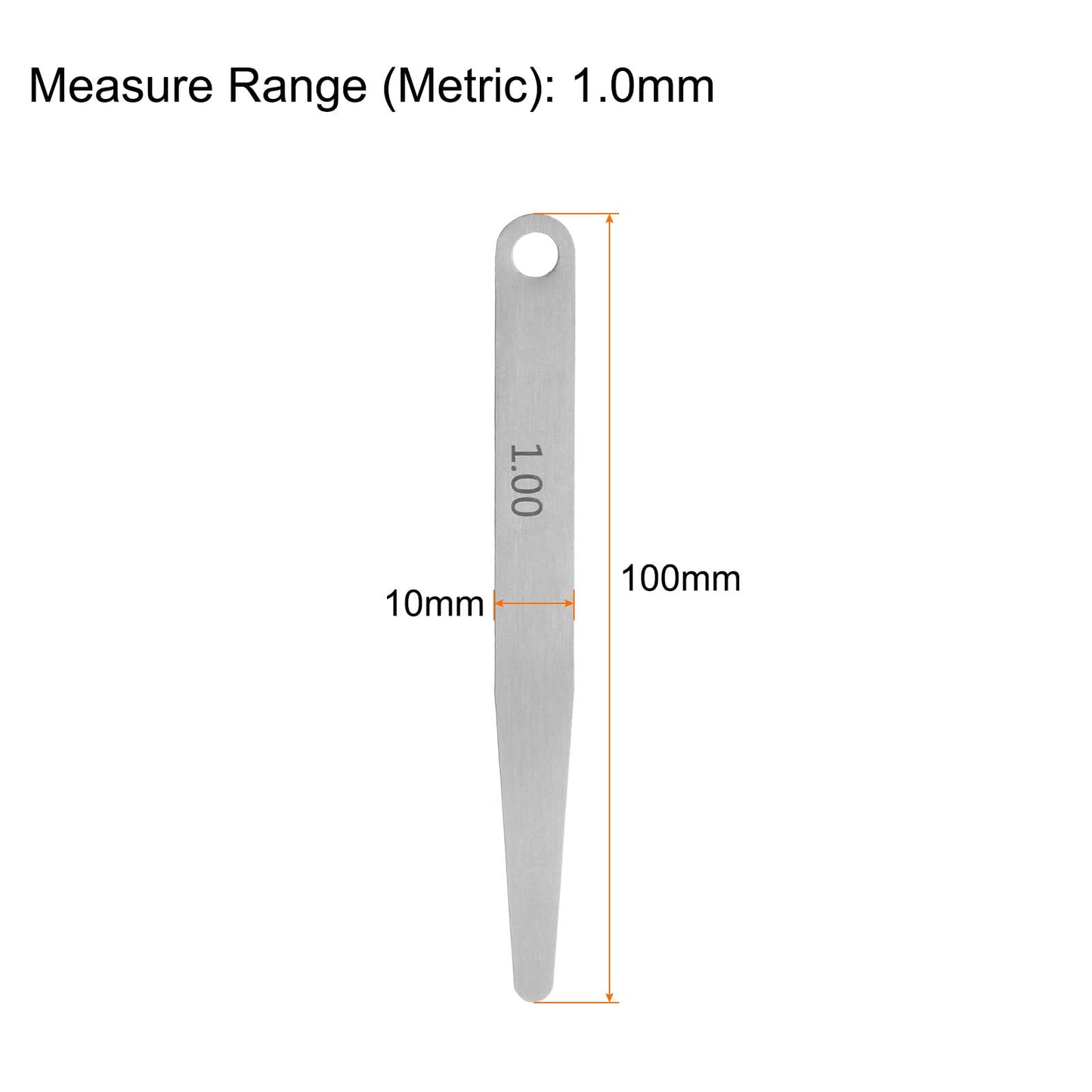 HARFINGTON 5uds Galga Grosores 1,0mm Grosor Calibre 65MN Acero Métrica Brecha Herramienta Medición, Hoja Única