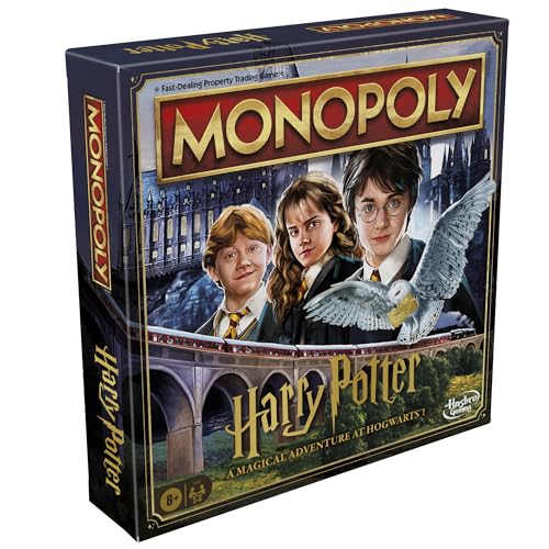 Hasbro Gaming Monopoly Harry Potter Edition Juego de Mesa | Una Aventura mágica en Hogwarts | A Partir de 8 años | 2 a 6 Jugadores | Juegos Familiares | Regalos para niños y Adultos