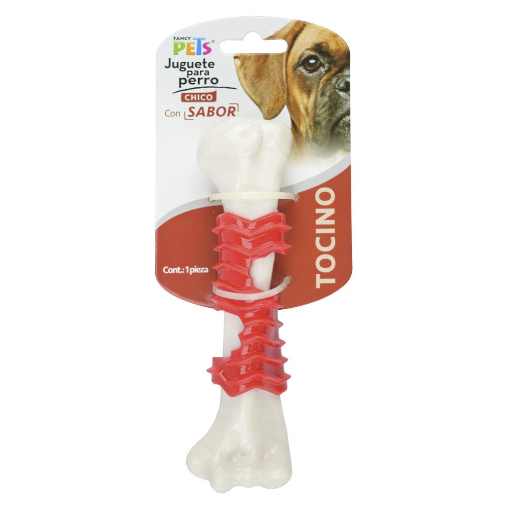 Fancy Pets Juguete Dental en Forma de Fémur Sabor Tocino para Perro Tamaño Chico