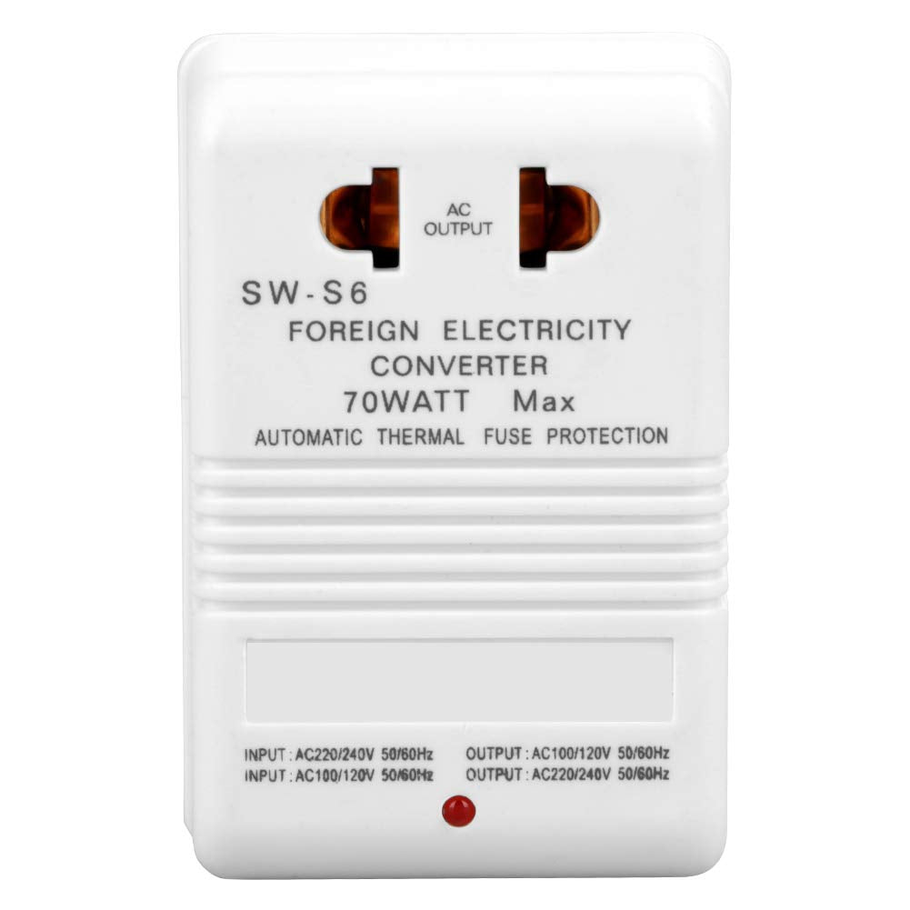 Transformador Convertidor de Voltaje Walfront Enchufe CN para Viaje 70W 110V a 220V 240V