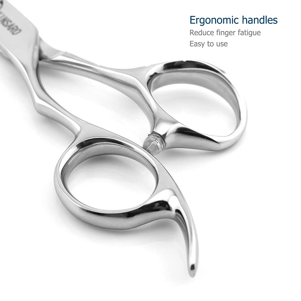 Cesoie para cabello mano izquierda 6 pulgadas Tijeras para cabello mano izquierda Tijeras de corte para cabello Lefty Cesoie de barbero Zurdo KINSARO