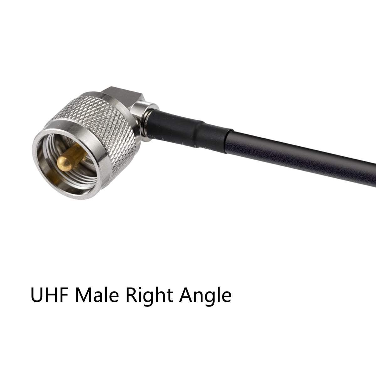 Cable Coaxial Digital POBADY PL 259 Negro Ángulo Recto Baja Pérdida para Walkie Talkie HAM y CB Radio 3FT/1M