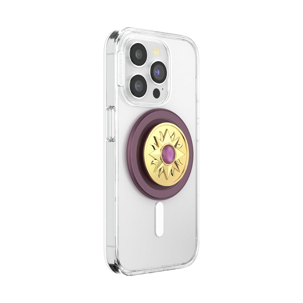 Empuñadura para Teléfono PopSockets Esmalte Sun Jewel Mauve con Agarre Magnético Seguro y Soporte Manos Libres Compatible con Carga Inalámbrica
