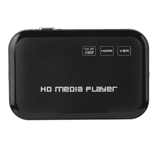 Eboxer HDMI Reproductor Multimedia, Mini 1080p VGA AV Video Media Player para-MKV/AVI Soporte U Disco/Tarjeta SD/Disco Duro Móvil(US Plug)