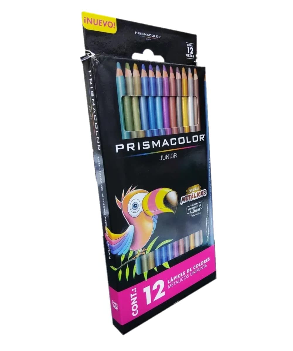 COLORES JUNIOR METALICOS CON 12 PIEZAS LAPICES DE COLORES METALICOS UNIPUNTA JUNIOR CON 12 PIEZAS NUEVA EDICION PSA COMPUTO Y PAPELERIA