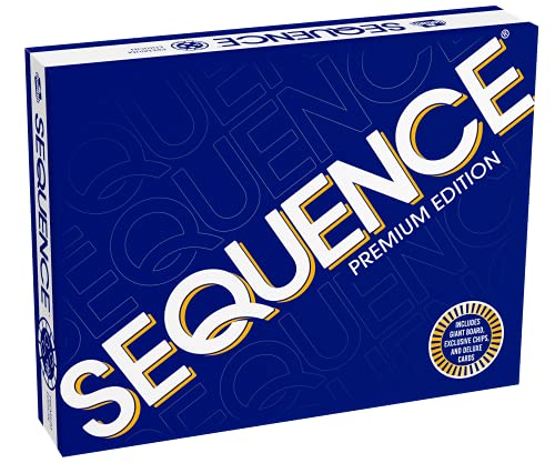 Goliath Sequence Premium Edition - Impresionante Juego con Tablero Gigante (20.4 x 26.2 Pulgadas), fichas exclusivas y Tarjetas de Lujo, Azul, para Edades de 7 años en adelante