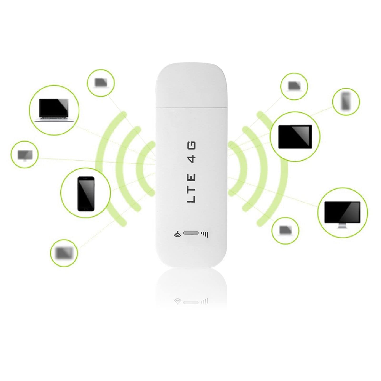 Router Móvil ASHATA Blanco Punto de Acceso Portátil 4G/3G 100 Mbps Con Función WiFi