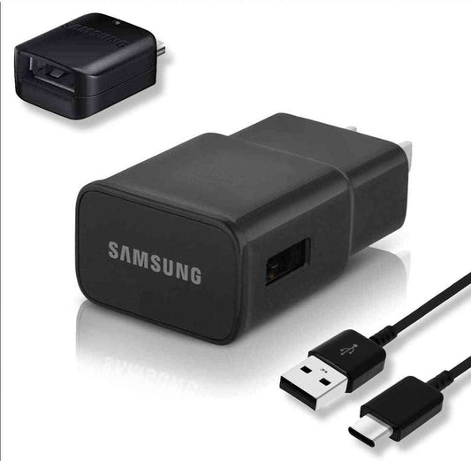 Cargador rápido con cable USB tipo C de 1,2 m y adaptador OTG para Samsung Galaxy S9/S9 Plus/S8/S8 Plus/S10/S10e/S10 Plus/Note 8/Note 9/A01/A13/A03s/A21/A30/A32/A32/A33/A42/