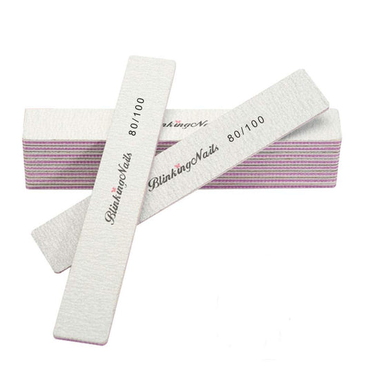 10 limas de uñas de grano 80/100/180 profesionales para uñas naturales, de doble cara, lavables, desechables, para manicura o salón de manicura, 80/100 10pcs