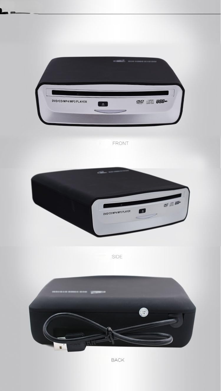 tengertang Reproductor de CD externo universal para coche, reproductor de CD externo con carga de ranura para coche, compatible con navegación Android (versión Android 4.4 y superior)/PC/TV-Plug and Play