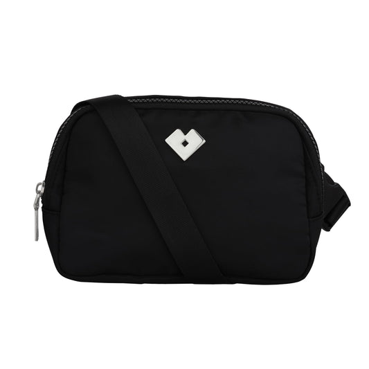 LuckyLy Cangurera para Mujer Deportiva y de Viaje, Bolsa Crossbody y Bandolera tipo Riñonera, Ligera, Repelente al Agua y con Múltiples Compartimentos, Regalos para Mujer y Mamá – Modelo Mina, Negra