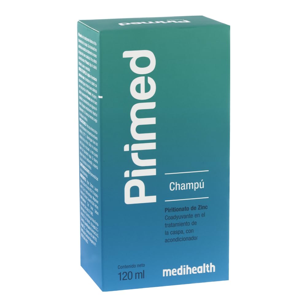 Pirimed Champú | tratamiento anticaspa | coadyuvante en el tratamiento de la caspa | frasco con 120ml