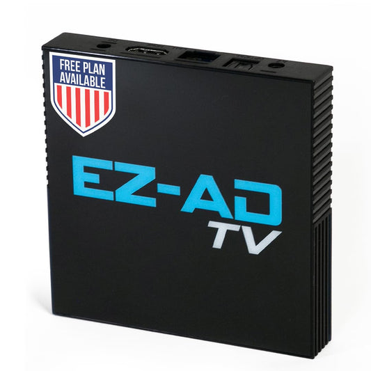 EZ-AD TV Reproductor de Señalización Digital, Programa tu Contenido, Plan Gratuito, Aplicación Móvil, Maneja Múltiples Pantallas, Miles de Plantillas