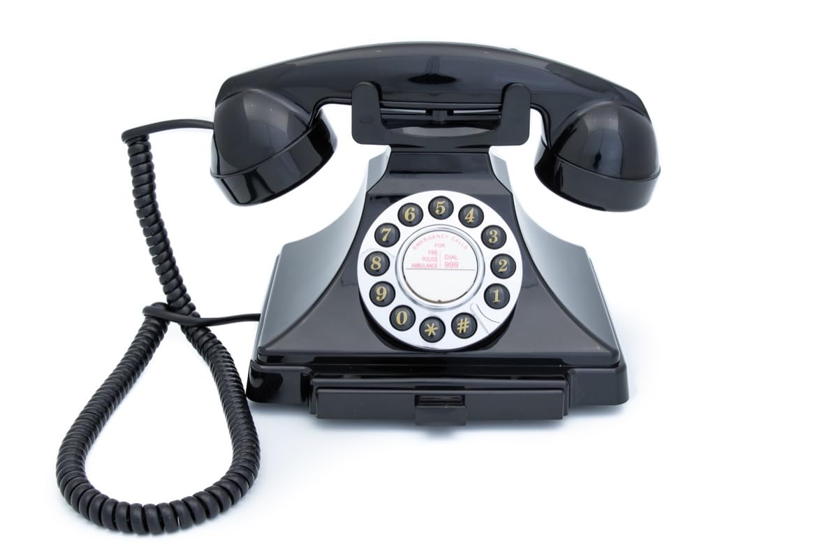 GPO GPOCARRB Carrington Classic Push Button Telephone Black